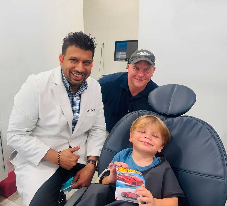 Dr. Sachin Karande with his young male patient.